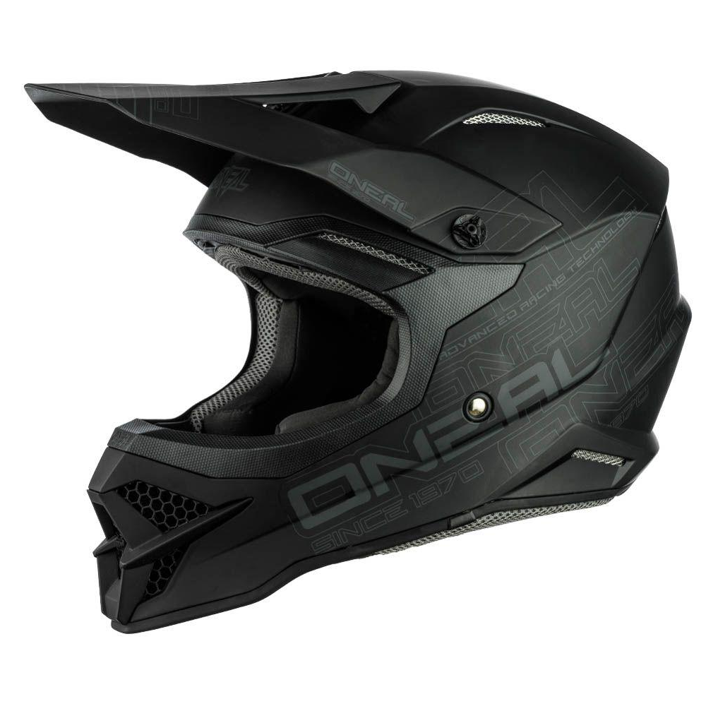 Helmet: ONEAL 2024 3 SRS SOLID V.23 FLAT Black