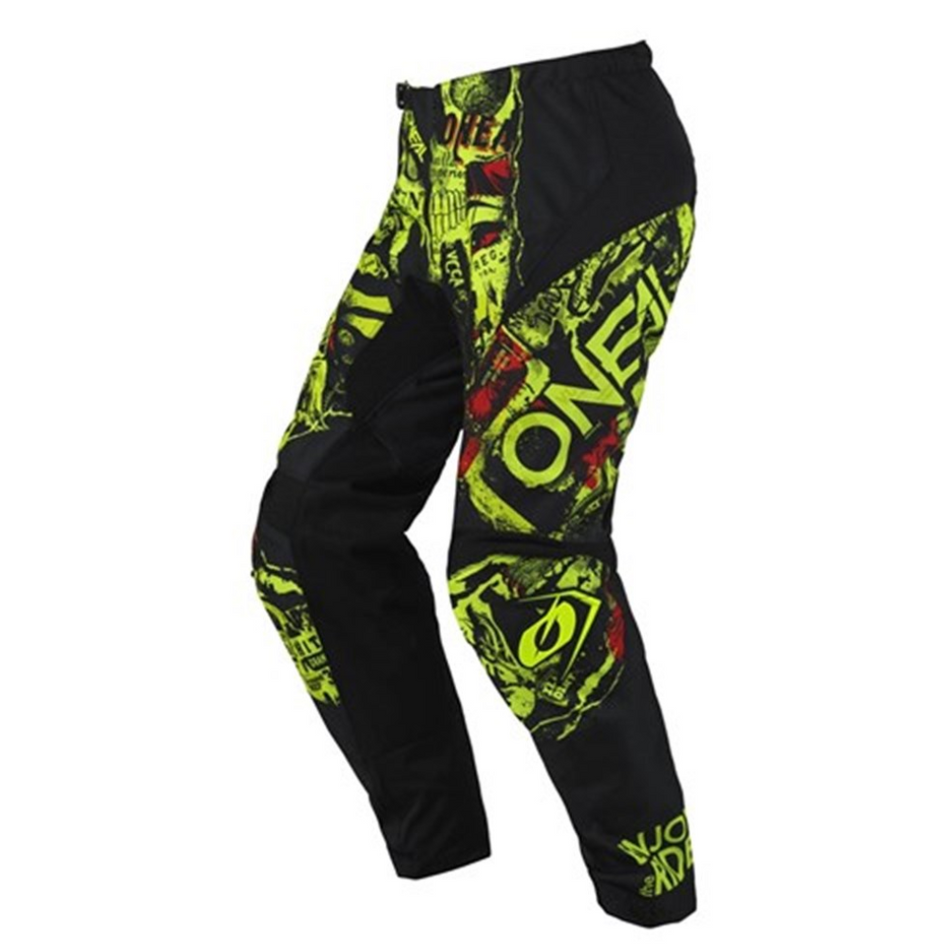 Pants: ONEAL 2025 Youth ELEMENT ATTACK V.25 Black/N-Yellow