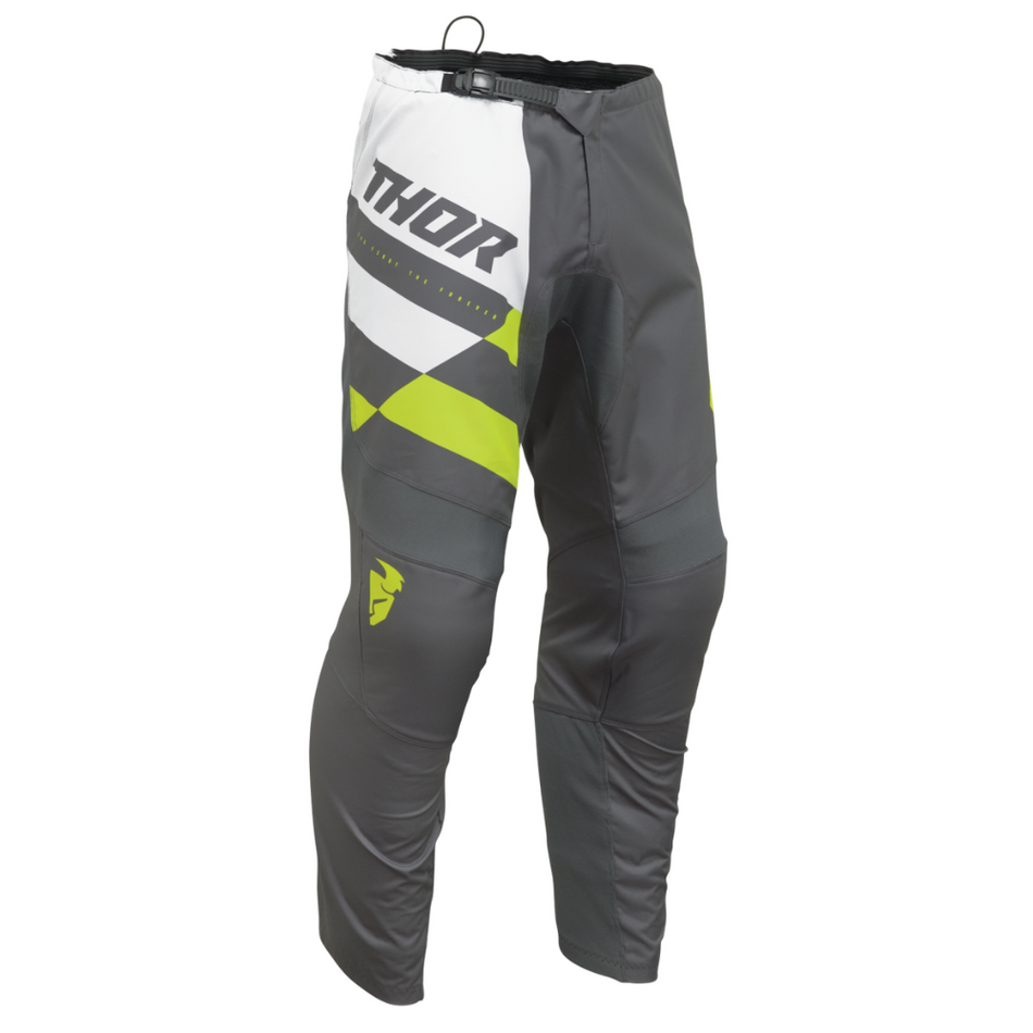 Pants: THOR 2025 SECTOR Checker Charcoal/Acid