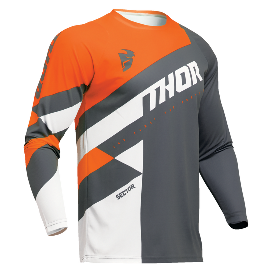 Jersey: THOR 2025 Youth SECTOR Checker Charcoal/Orange