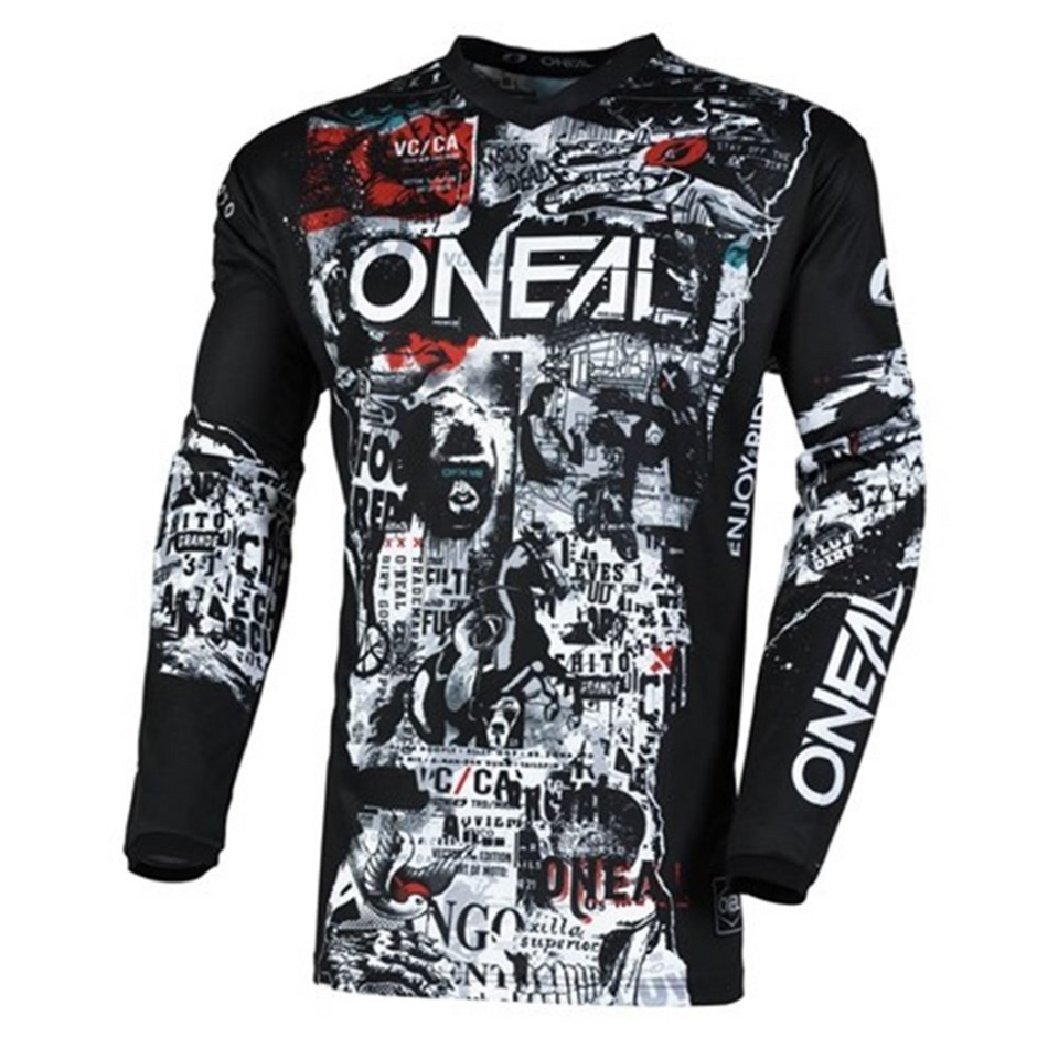 Jersey: ONEAL 2025 ELEMENT ATTACK V.25 - Matte Black/White