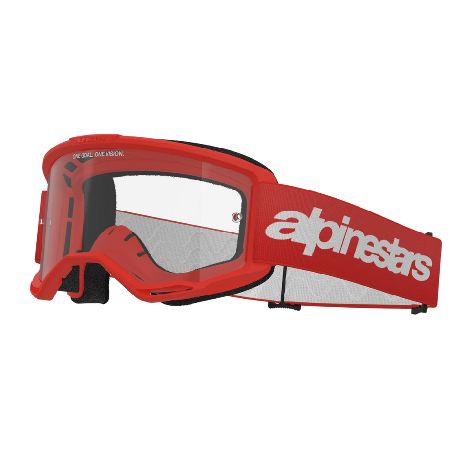 Goggles: ALPINESTARS VISION 3 WORDMARK Red - Clear Lens