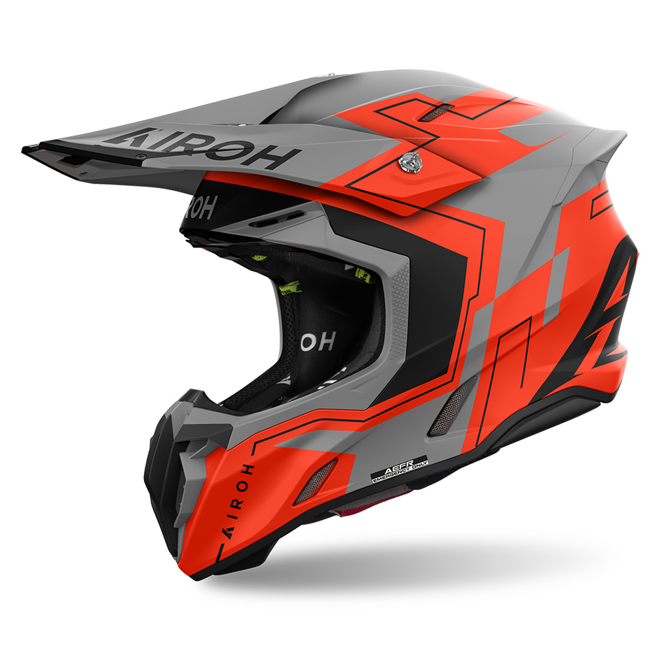 Helmet: AIROH 2025 TWIST 3.0 Dizzy Orange Fluro Matt