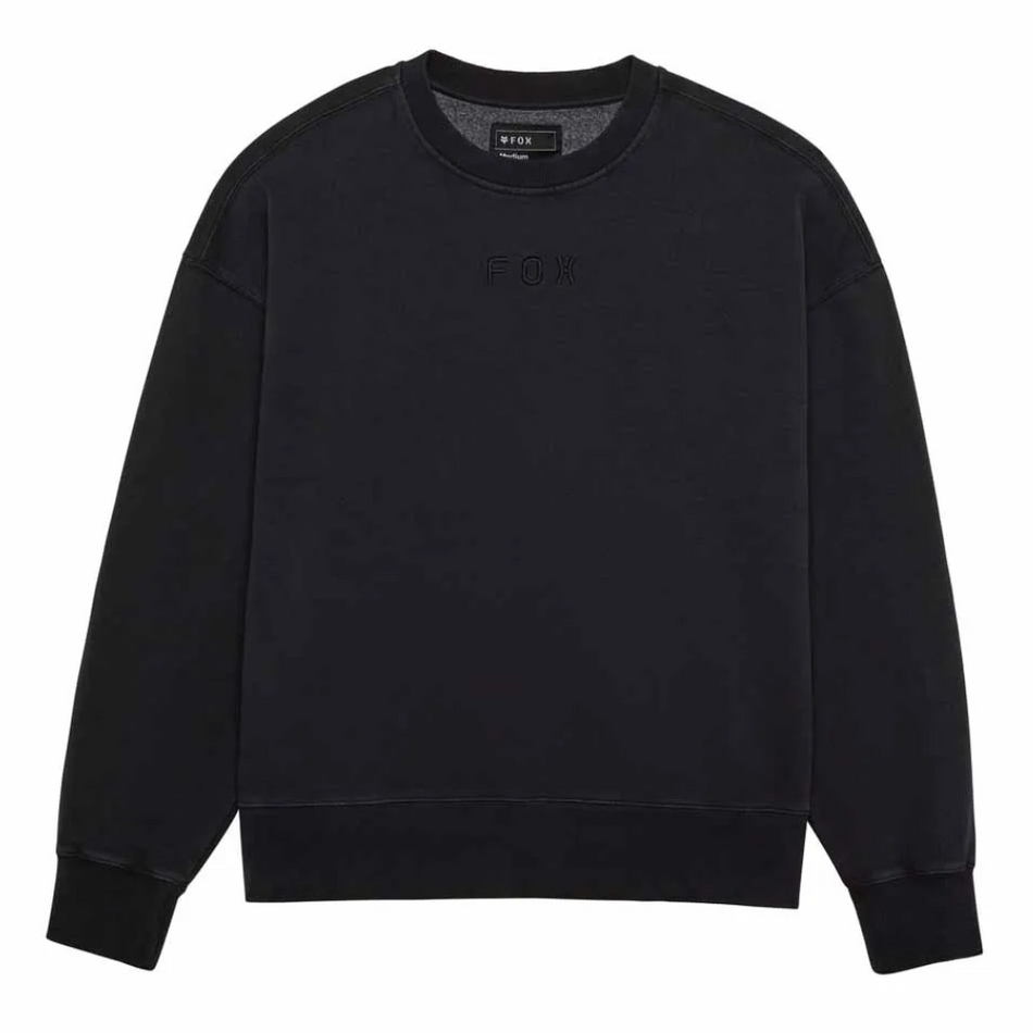 Fleece: FOX 2025 WORDMARK OVERSIZED CREW PULLOVER Black