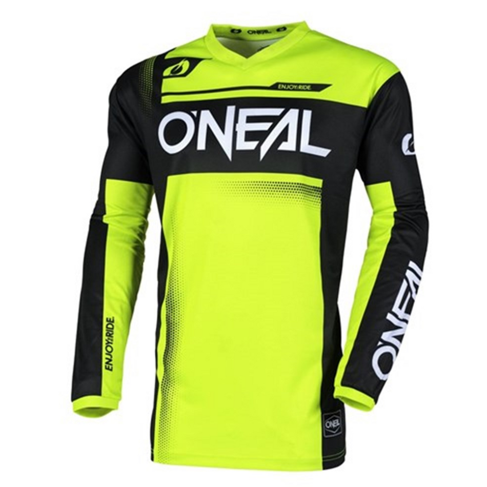 Jersey: ONEAL 2025 ELEMENT RACEWEAR V.25 Black/N-Yellow