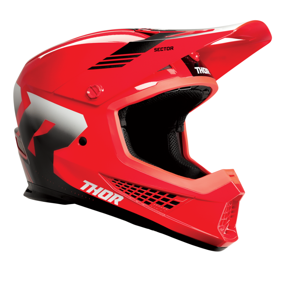 Helmet: THOR 2025 SECTOR 2 Carve Red/White