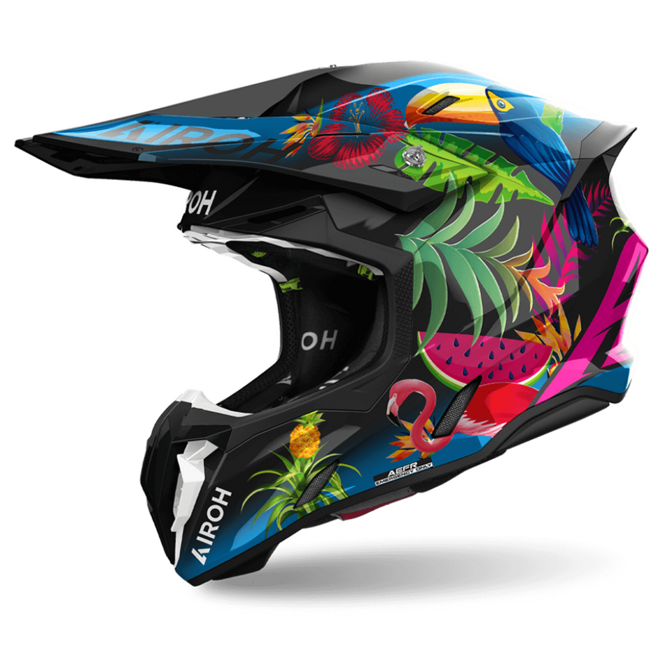 Helmet: AIROH 2025 TWIST 3.0 AMAZONIA Gloss