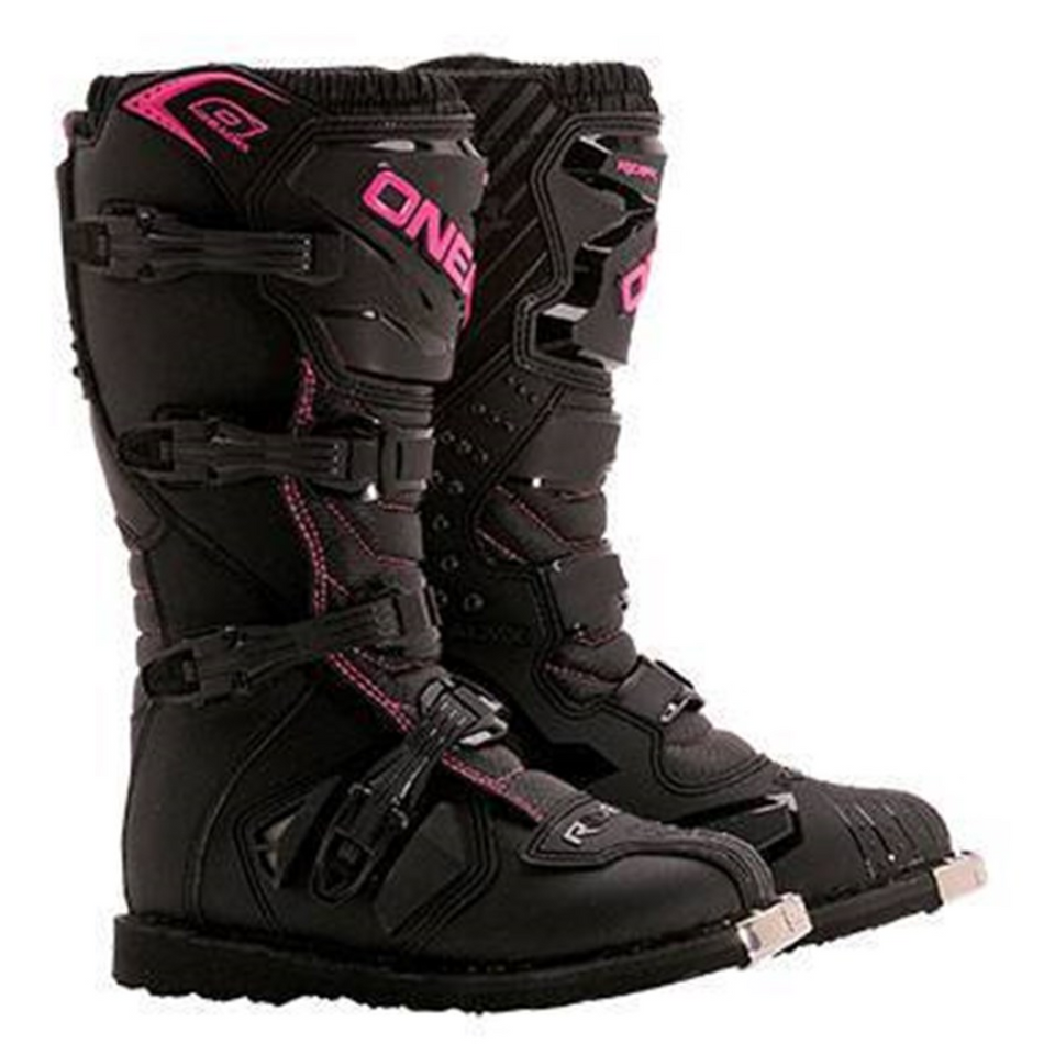 Boots: ONEAL 2025 Women RIDER Black/Pink