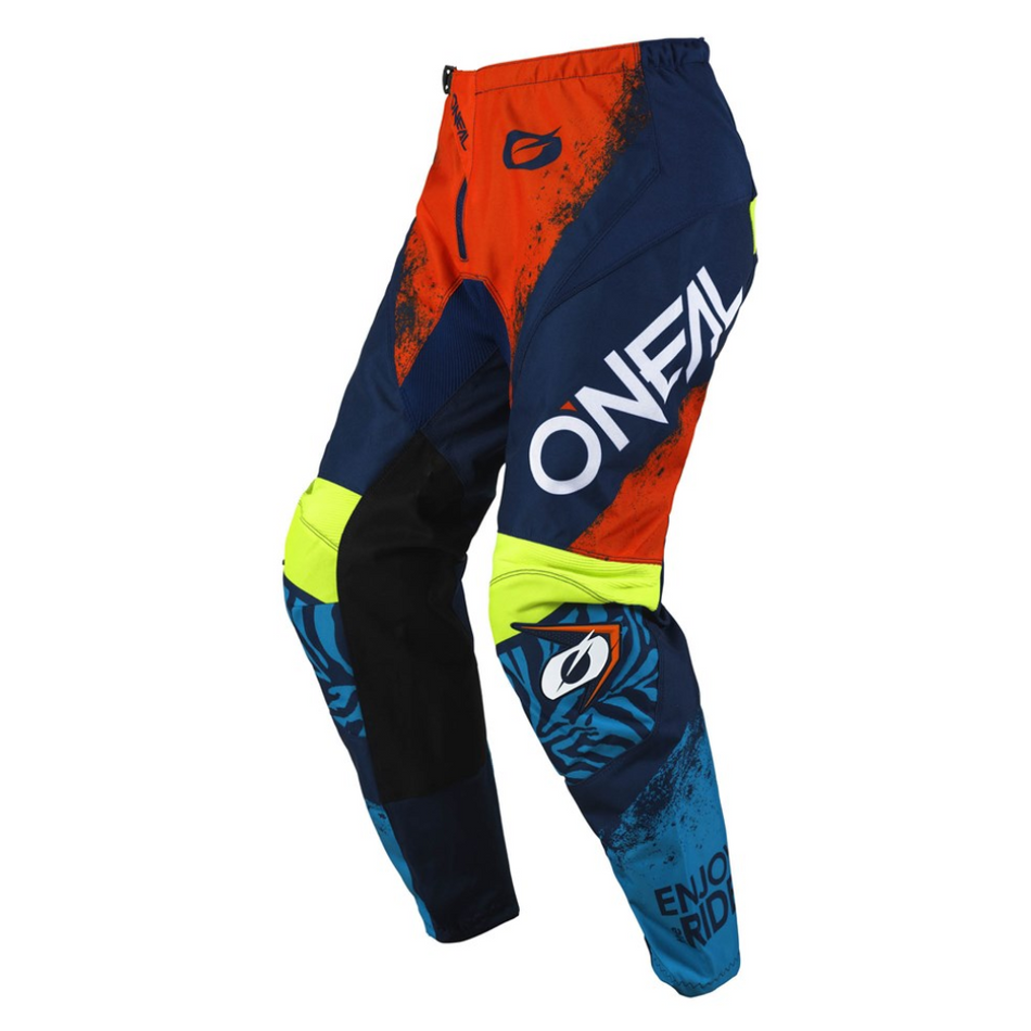 Pants: ONEAL 2025 Youth ELEMENT SHOCKER V.25 Blue/Orange