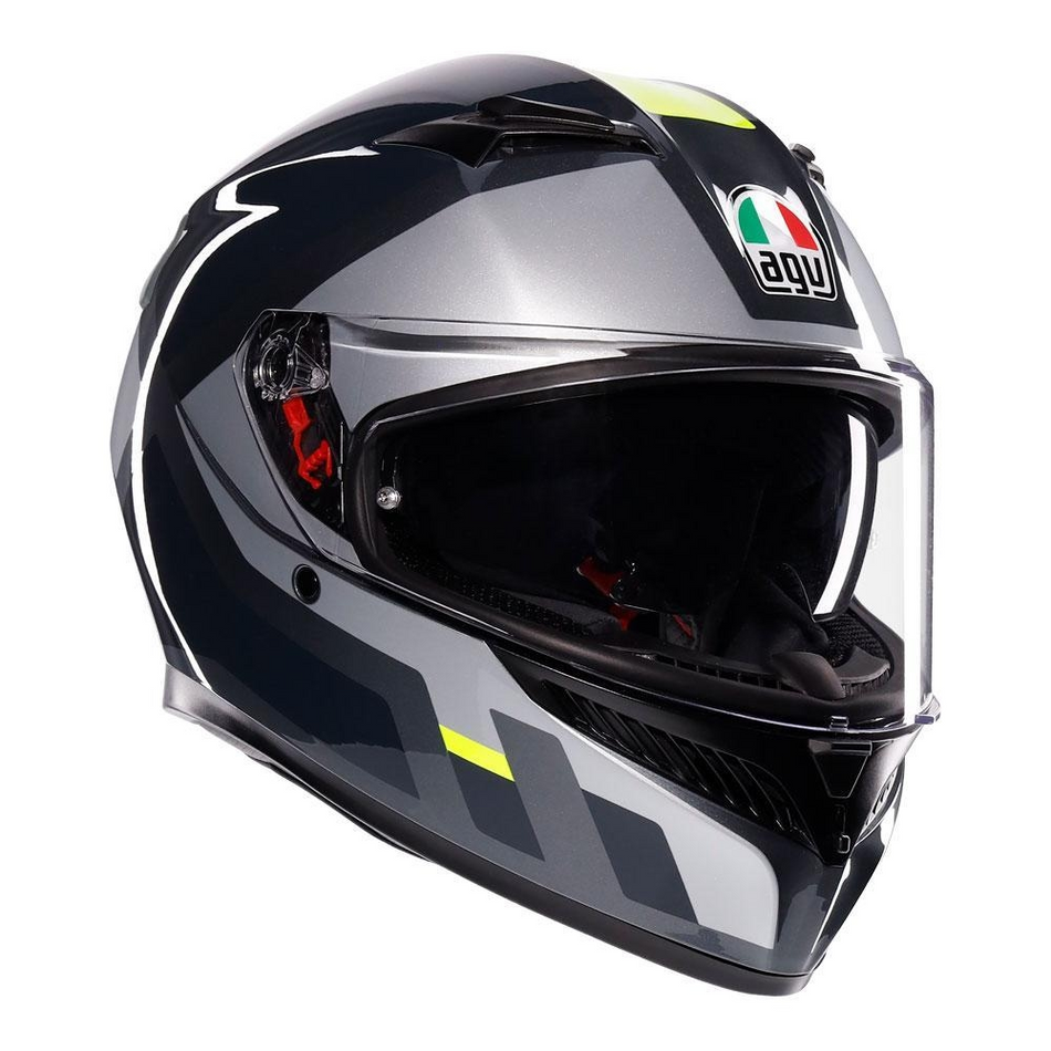 Helmet: AGV K3 SHADE Grey/YellFluro