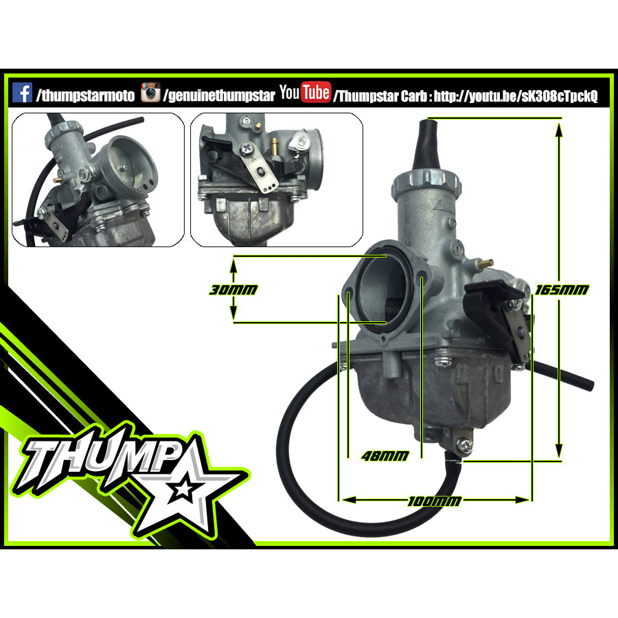 Carby: MIKUNI PZ30mm CARBURETOR