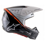 Helmet: ALPINESTARS SM5 RAYON MatBlk/White/FluOrg