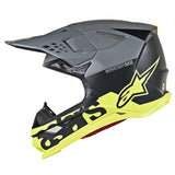 Helmet: ALPINESTARS SUPERTECH SM8 RADIUM MattBlack/FluYellow