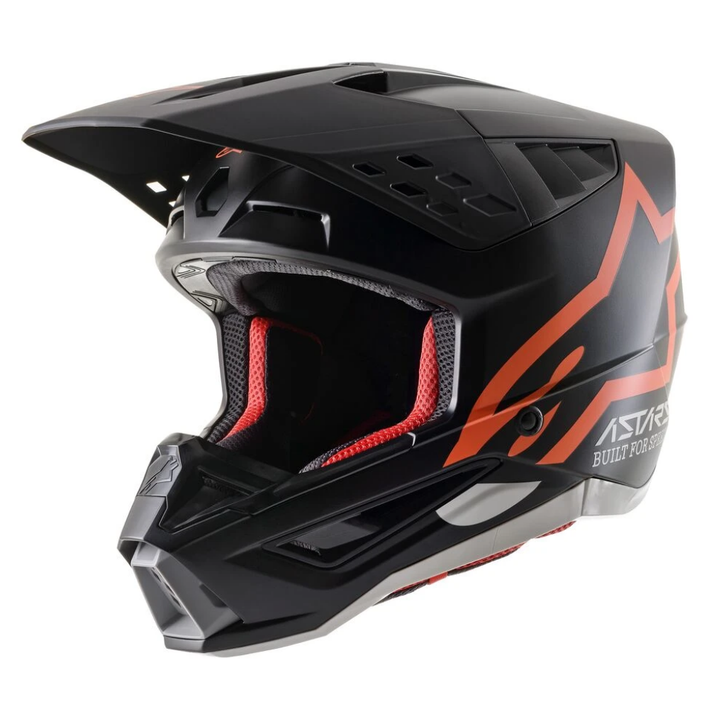 Helmet: ALPINESTARS SM5 COMPASS MattBlk/FluoOrg