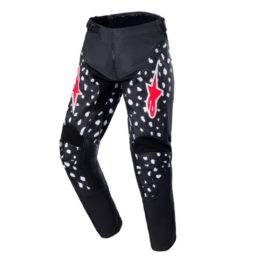 Pants: ALPINESTARS 2023 Youth RACER NORTH Black Neon Red