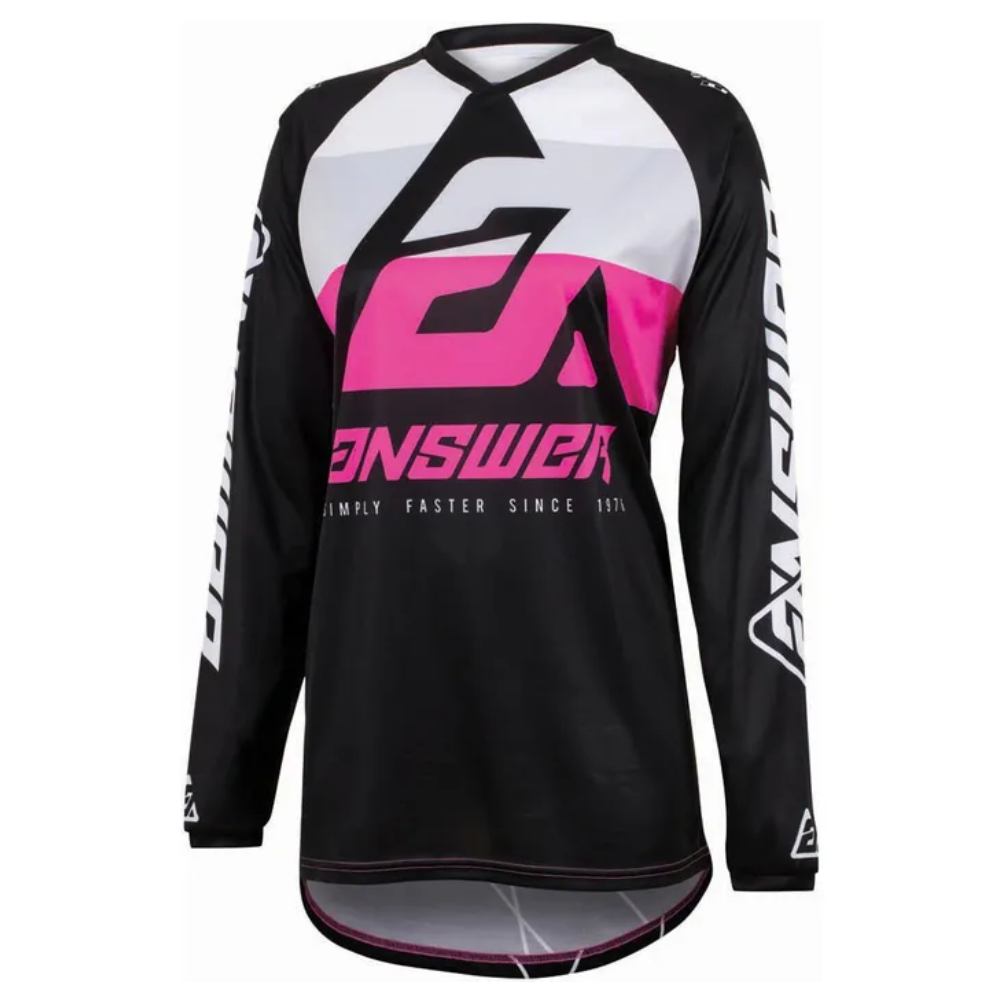 Jersey: ANSWER Youth A23 SYNCRON Blk/Wht Rhodamine