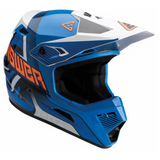 Helmet: ANSWER A23 AR1 VENDETTA Blu/White Hyper Orange