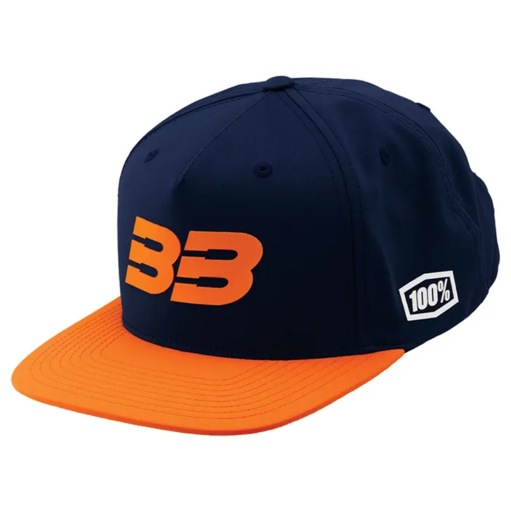 Hat: 100% BB33 SNAPBACK Navy/Org