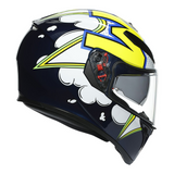 Helmet: AGV K-3 SV BUBBLE Blue/White/FluYell