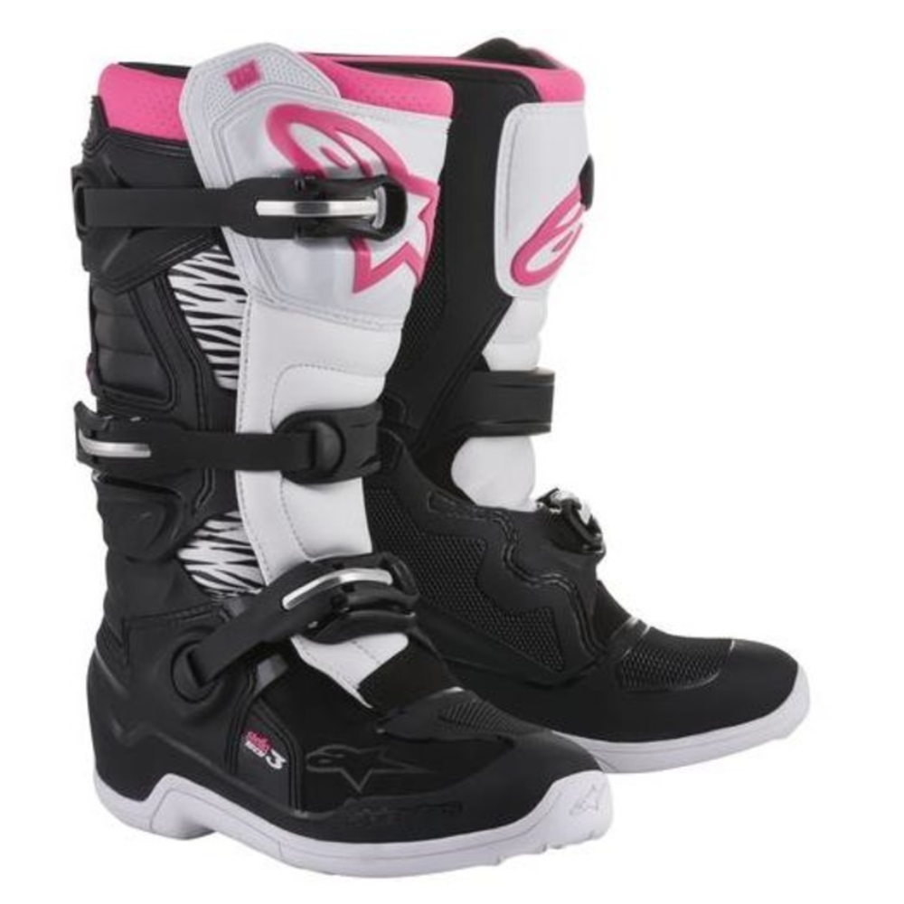 Boots: ALPINESTARS WOMEN TECH 3 Black/White/Pink
