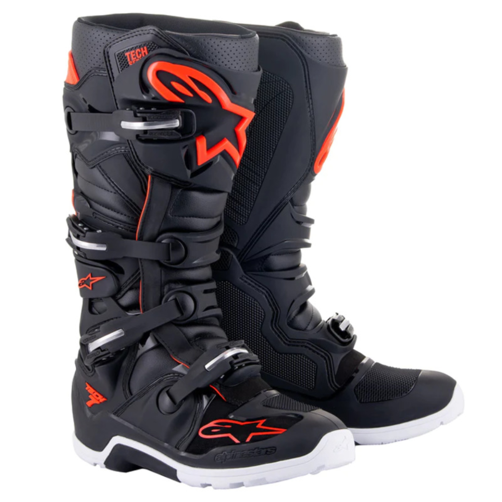 Boots: ALPINESTARS TECH 7 ENDURO Black/RedFlu