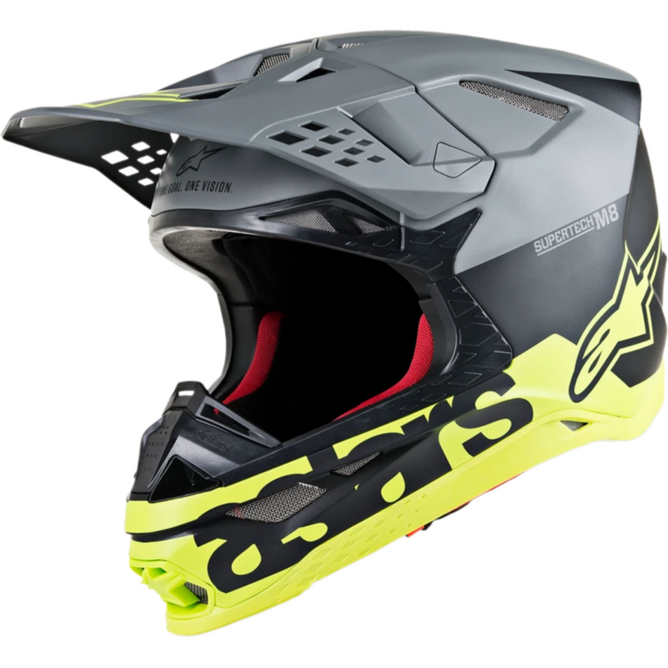Helmet: ALPINESTARS SUPERTECH SM8 RADIUM MattBlack/FluYellow