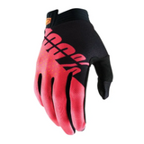 Gloves: 100% iTRACK Black/FlouRed