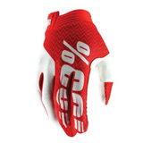 Gloves: 100% iTRACK Red/White
