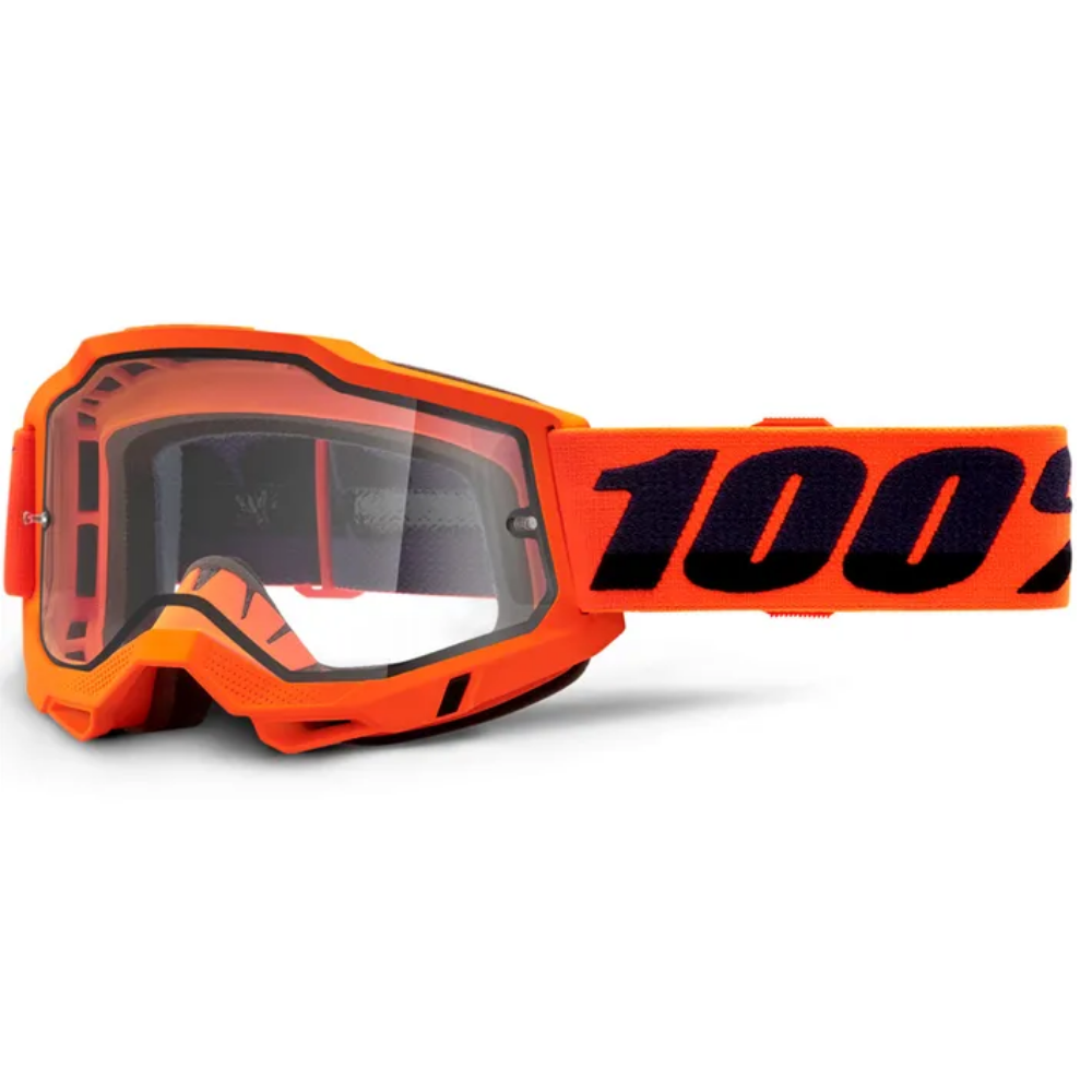 Goggles: 100% ACCURI 2 ENDURO MOTO Orange Clear