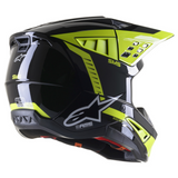 Helmet: ALPINESTARS SM5 BEAM Blk/Wht Gry/FluoYell