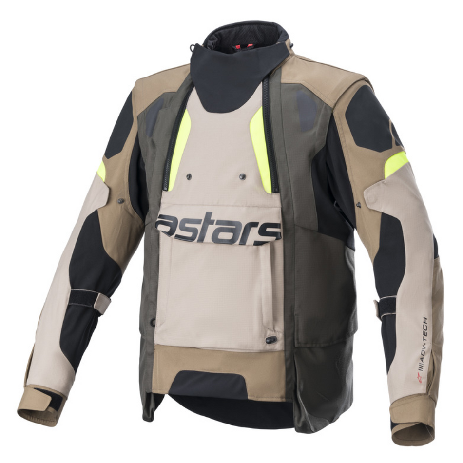 Jacket: ALPINESTARS HALO DRYSTAR ADV Khaki/Sand/YellFluo