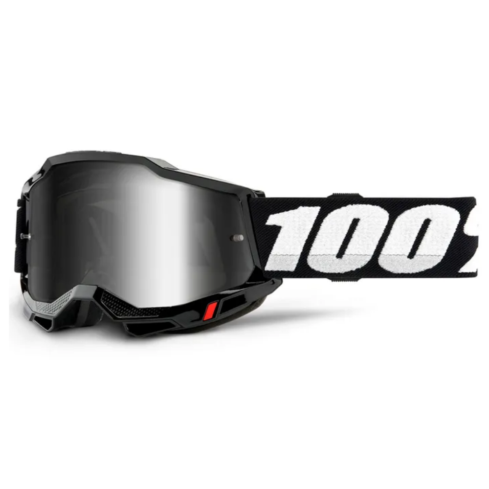 Goggles: 100% ACCURI 2 Black Silver Mirror