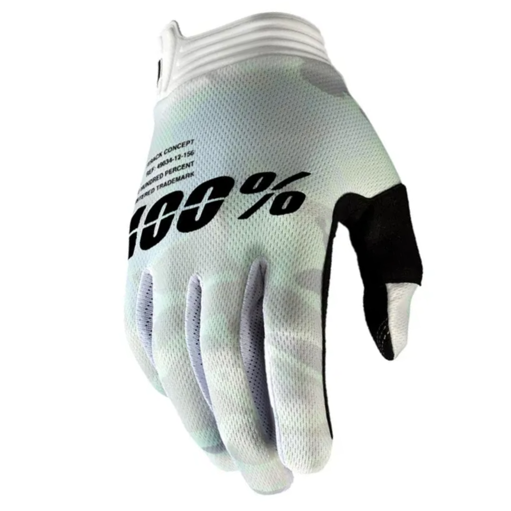 Gloves: 100% iTRACK White Camo