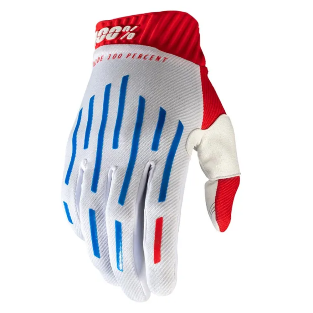 Gloves: 100% RIDEFIT Red/White/Blue