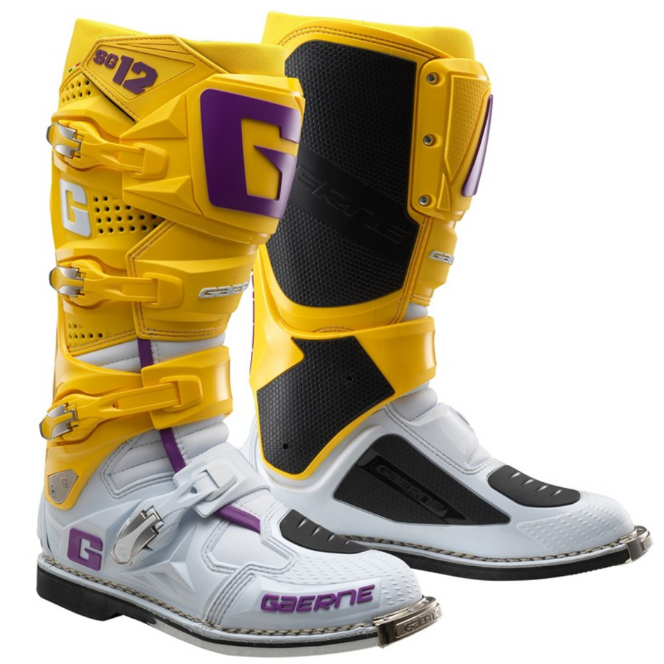 BOOTS: GAERNE SG-12 Wht/Gold/Pur